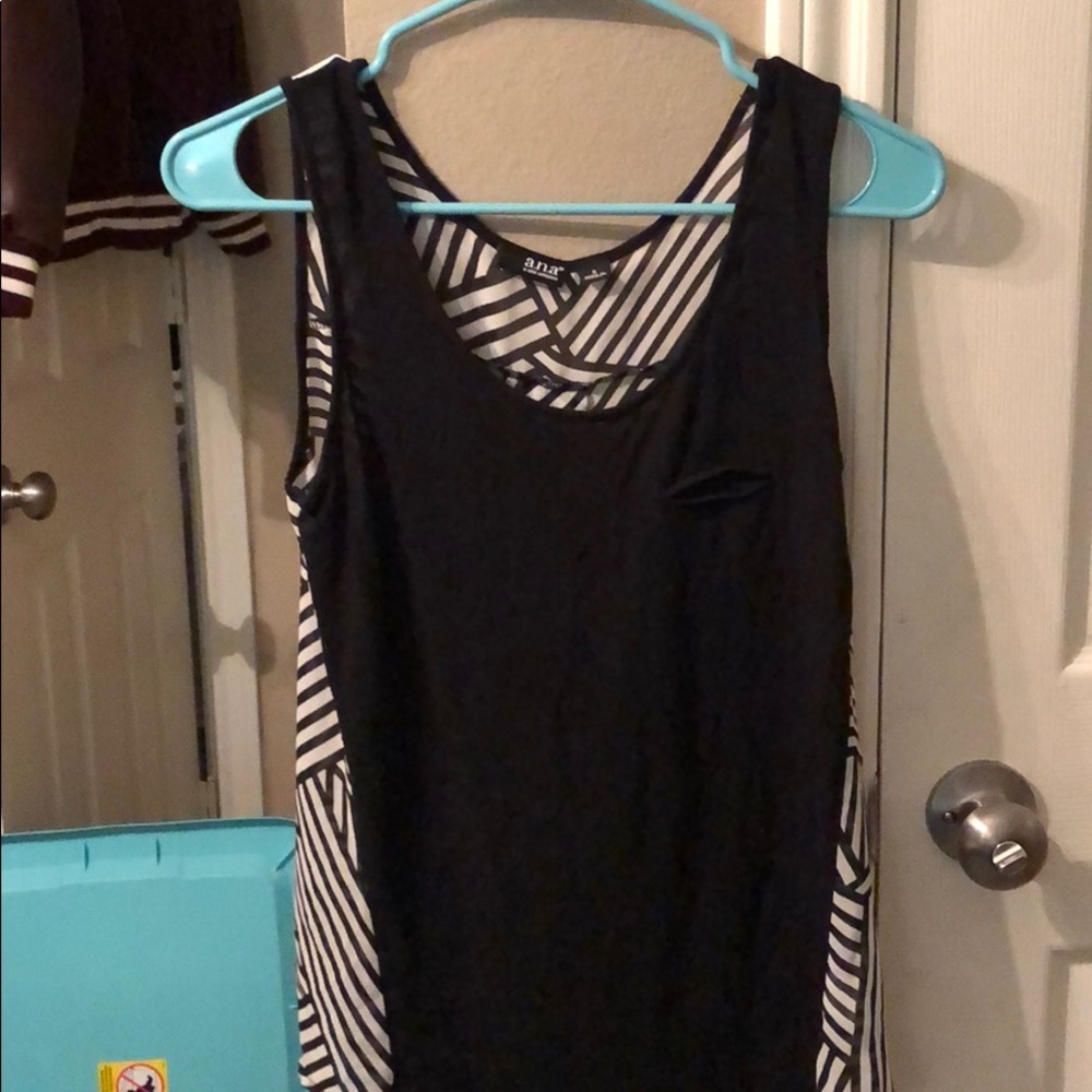 Black and white stripped tank top